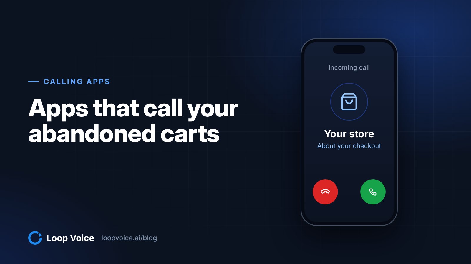 Cover: a phone showing an incoming call from a store about the shopper's checkout